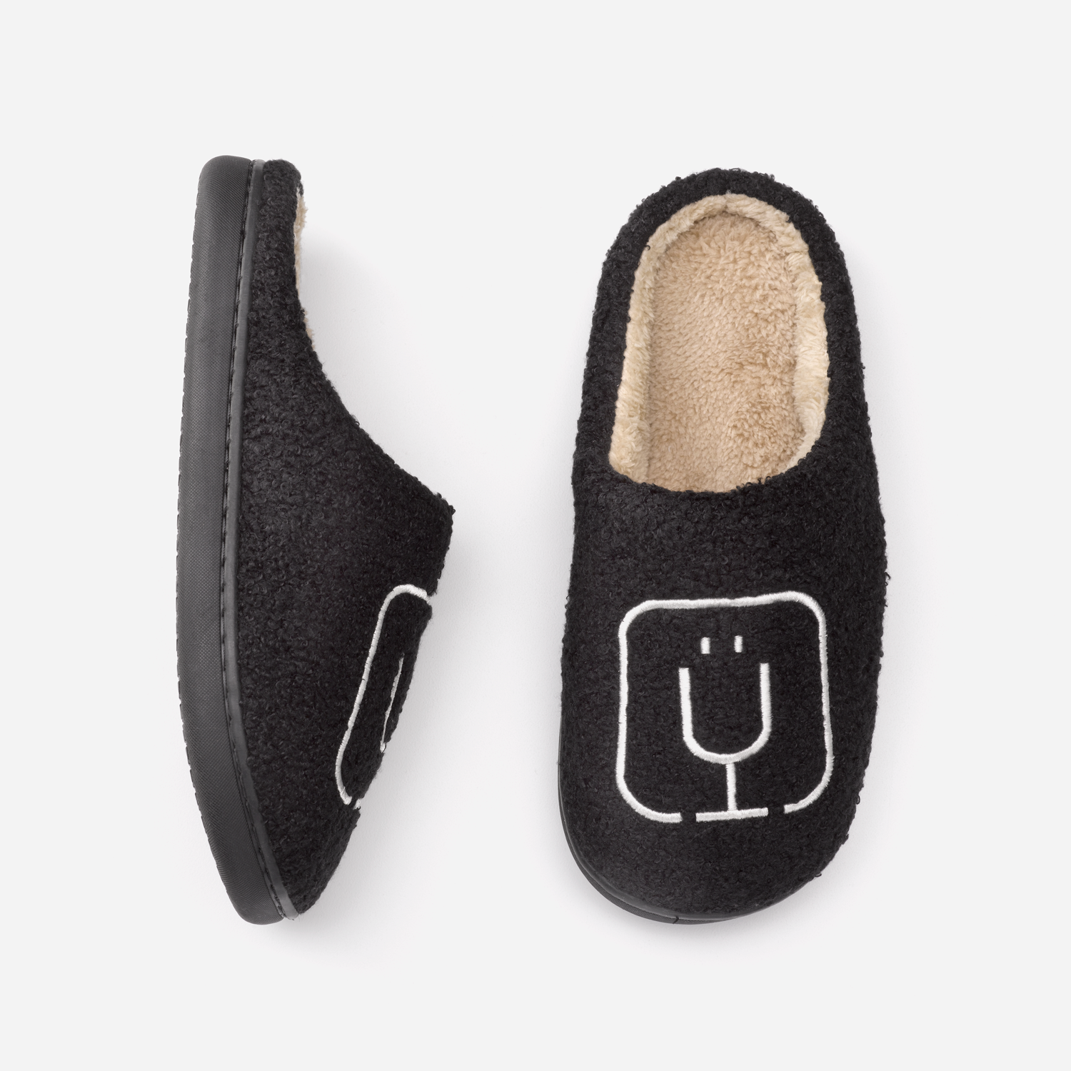 brumate-fuzzy-slippers-black-a0 apparel-slippers-above.png